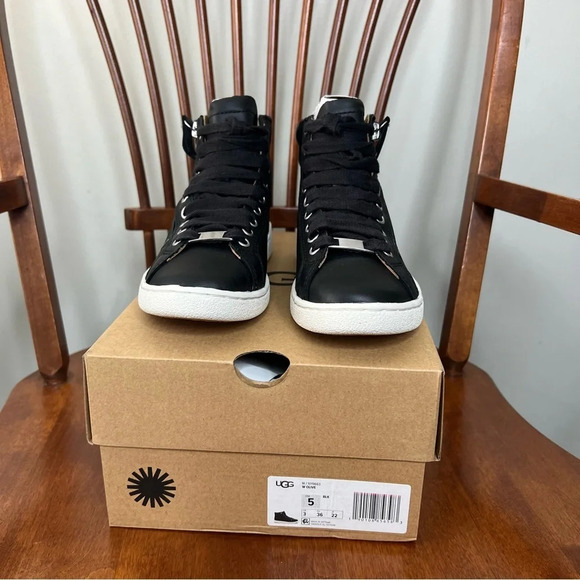 UGG Olive High Top Black Sneakers w/ Zipper NWB Retro Classic Supportive - Picture 8 of 14